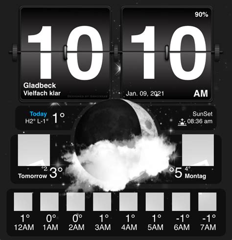 Flip Clock Weather v2 Copy - widgetopia homescreen widgets for iPhone / iPad / Android