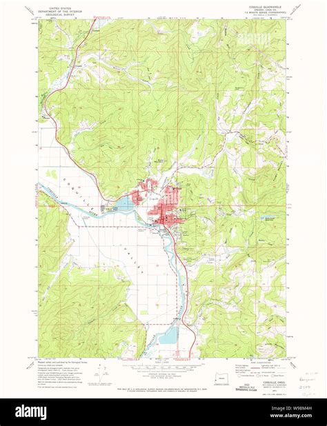 Map of coquille oregon Cut Out Stock Images & Pictures - Alamy