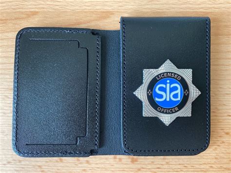 SIA Security Door Staff ID/Card Leather Holder Wallet warrant | eBay