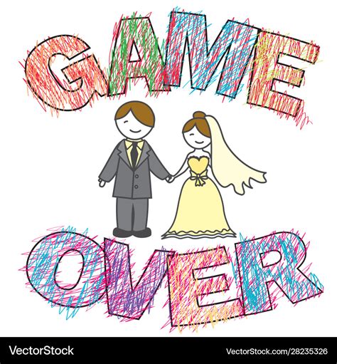 Funny wedding game over Royalty Free Vector Image