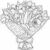 Flower Bouquet Coloring Pages  Printable coloring sketch template