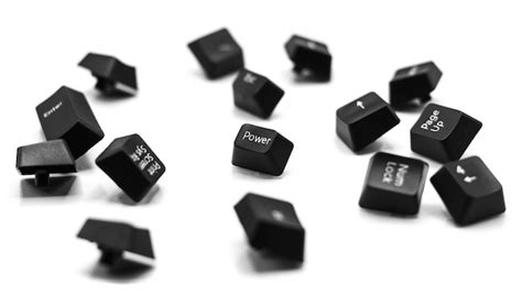 Premium Photo | Power button of keyboard isolated on white background