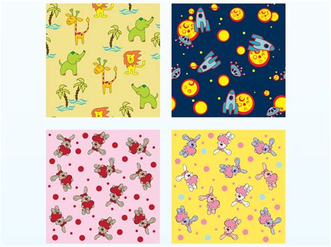 Kids Cartoon Patterns Vector Art & Graphics | freevector.com