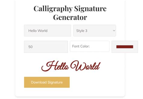 Calligraphy Signature Generator - Bodhi Bloom