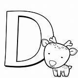 Premium Vector  Coloring alphabet For Kids D sketch template