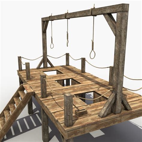 3d model medieval gallows