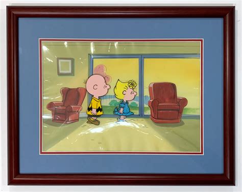 Original Peanuts Production Cel featuring Charlie Brown and Sally Brown (c. 1980s ...