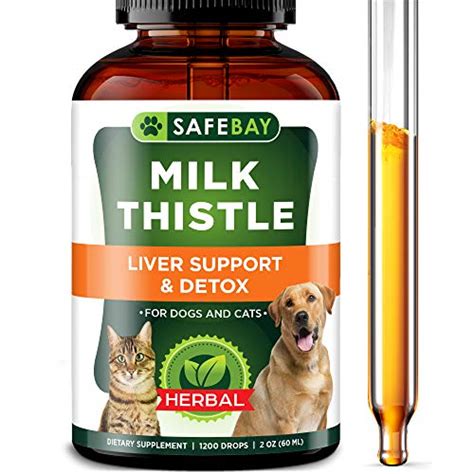 Milk Thistle - Natural Liver Support & Detox for Dogs and Cats - Made in USA - Premium Immune ...