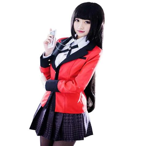 Anime Kakegurui Yumeko Jabami Cosplay Costume Japanese High School Uniform Halloween Party ...