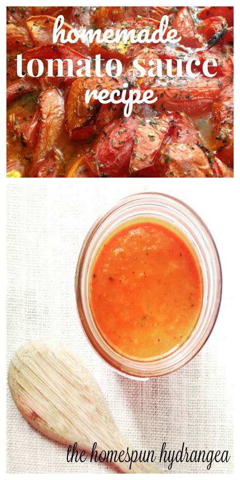 Easy Homemade Tomato Sauce Recipe - The Homespun Hydrangea