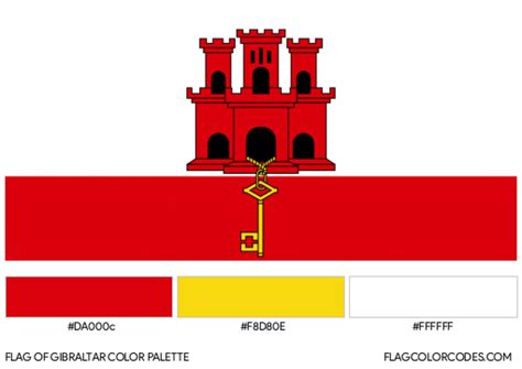 Gibraltar flag color codes