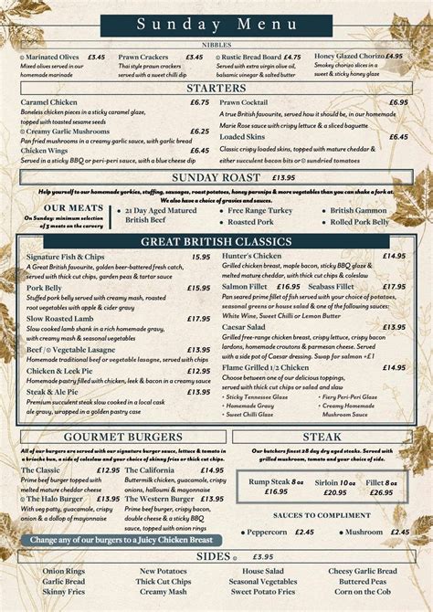 Menu at High Flyer pub & bar, Ely