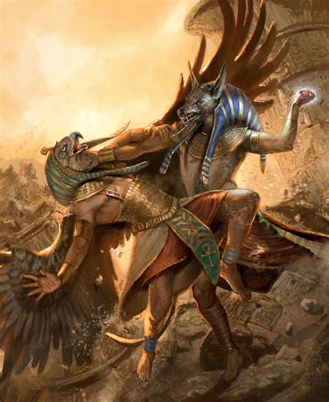 "Struggle of the Gods" Horus vs Seth. Artist Andrea Piparo. | Arte del ...