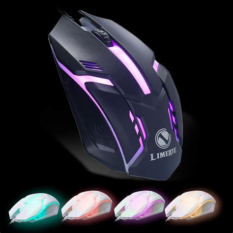 Gaming Mouse Wired, RGB Backlit Color 1200 DPI Adjustable Comfortable Grip Ergonomic Optical PC ...