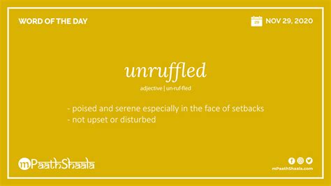 unruffled - mPaathShaala