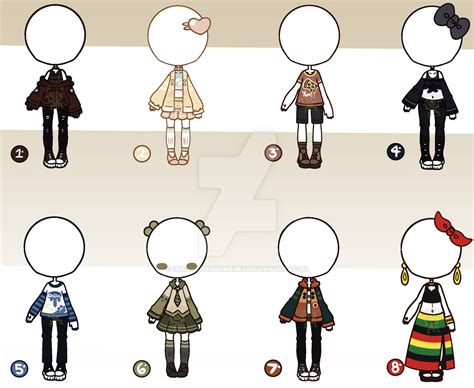 [# 8 is FREE] Chibi Outfits! by Imaddictedtomemes on DeviantArt