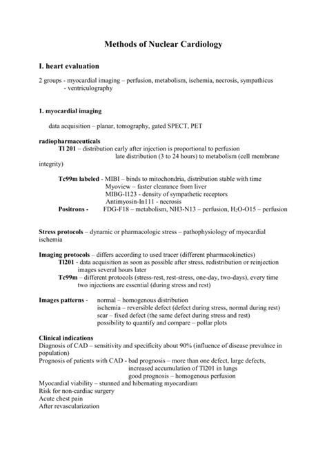 Methods of Nuclear Cardiology