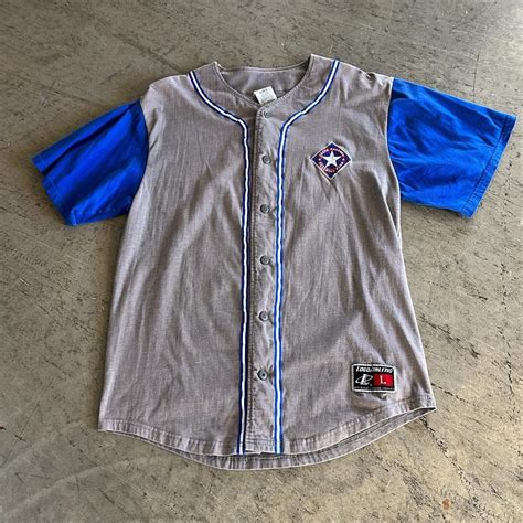 Vintage Logo Athletic Texas Rangers Baseball Gray... - Depop