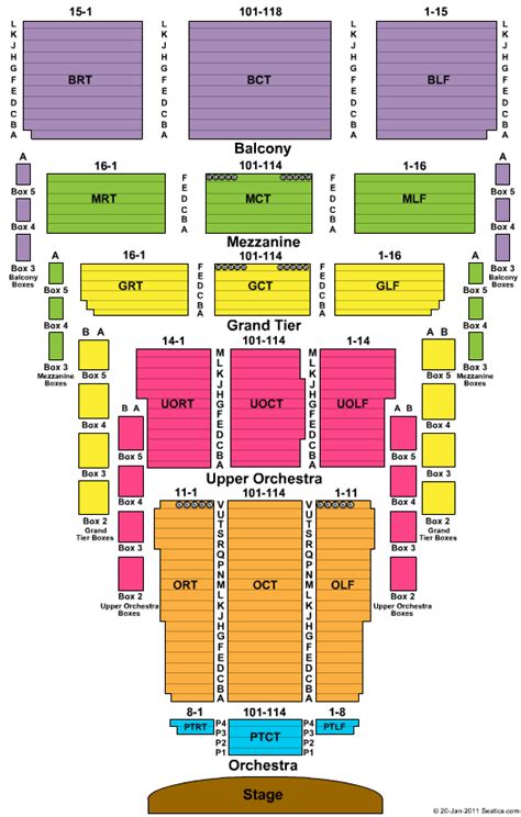 Civic Center Music Hall Seating Chart | Thelma Gaylord PAC | Civic Center Music Hall