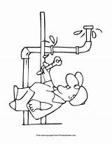Plumber Coloring Page Pages Sketch sketch template