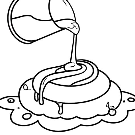 Coloring Page Making Slime · Creative Fabrica