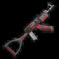 Alien Red AK-47 - Rust Case open on Bloodycase