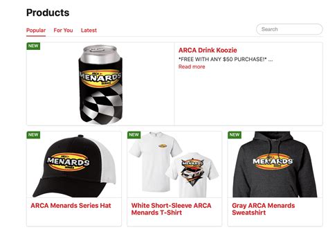 HOT NEW ARCA MENARDS SERIES MERCH! - ARCA