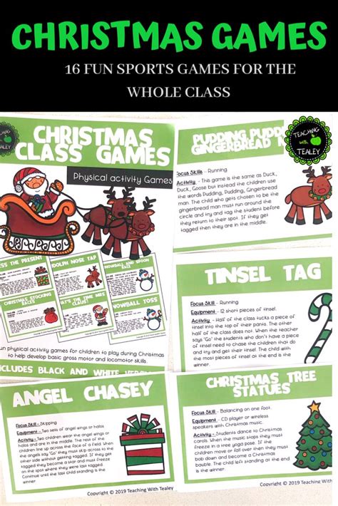 Physical Activity Sports Games - Christmas Themed | Christmas games for kids, Christmas games ...