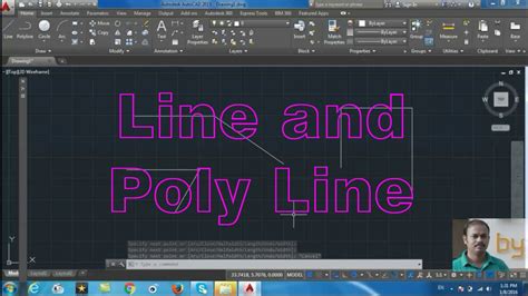 Autocad 2015 basic tutorials. How to draw Line and Polyline: cad software - online autocad ...