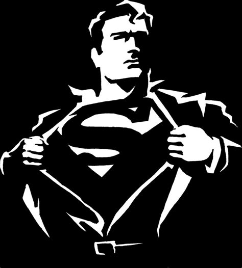 Black And White Superman - ClipArt Best