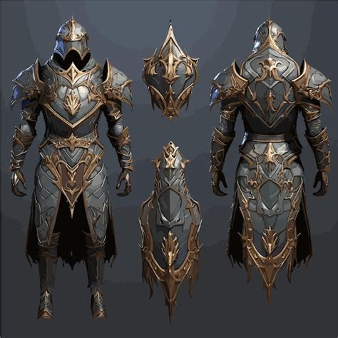 The armor design for the new cloth set game background | Premium AI-generated vector