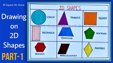 Drawing for Kids Learning | 2D shapes Drawing | Maths shapes Drawing ...