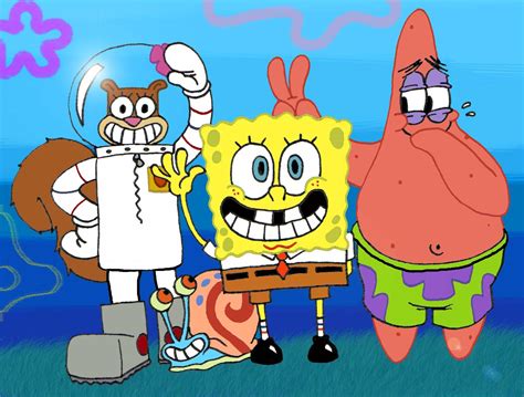 Spongebob Squarepants Hd Wallpapers Backgrounds Wallpaper - Spongebob And Patrick And Sandy ...