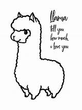 Llama Coloring Pages Chibi sketch template
