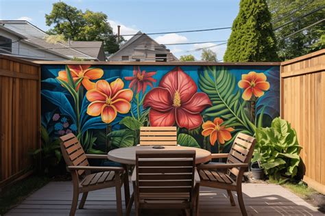 Unique Backyard Mural Ideas for Outdoor Garden and Fence - Basic Home DIY