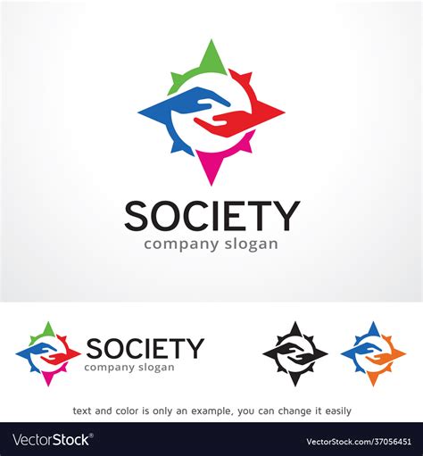 Society logo template design Royalty Free Vector Image