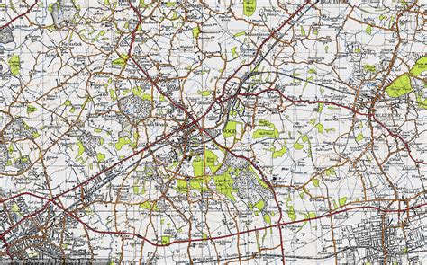 Historic Ordnance Survey Map of Brentwood, 1946