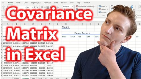 Covariance Matrix in Excel Tutorial - YouTube