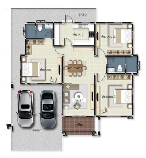 3 Bedroom Bungalow House Design With Floor Plan | Floor Roma