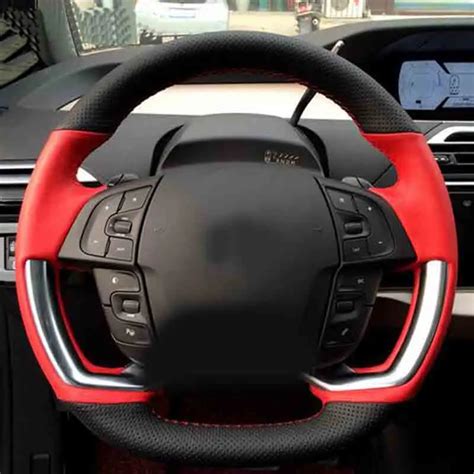 Aliexpress.com : Buy Car accessories Leather Hand stitched Car Steering Wheel Covers For Citroen ...