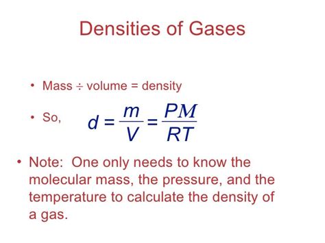 Equation For Density Using Pressure And Temperature - Tessshebaylo