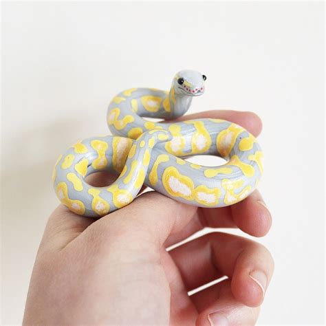 Ball Python Snake Figurine made from polymer clay by The Clay Kiosk on ...