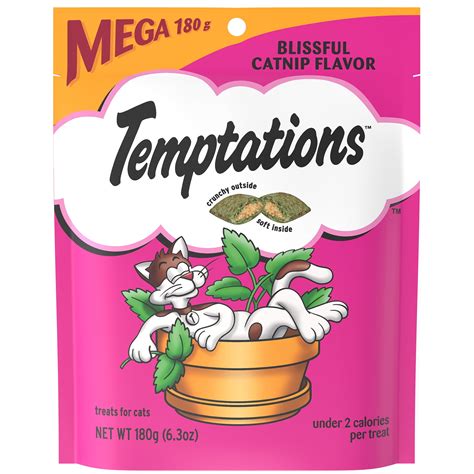 Temptations Classic Cat Treats Blissful Catnip Flavor, 6.3 Oz. Pouch - Walmart.com