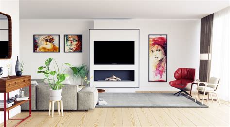 living rooms with large wall art | Interior Design Ideas