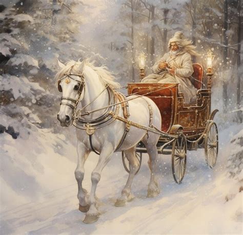 Premium AI Image | Festive Sleigh Ride in the Snow