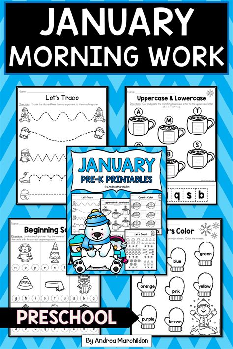 January Morning Work - Preschool Worksheets | Morning work preschool, Morning work, Preschool