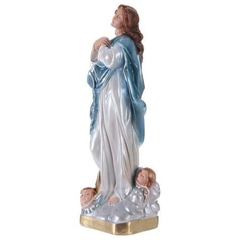 Immaculate Conception Statue, 30 cm in plaster with mother | online sales on HOLYART.com