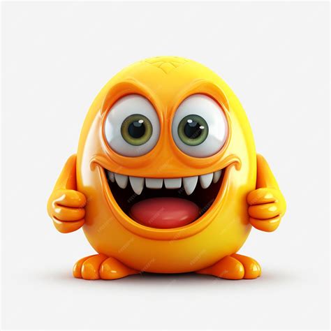 Premium AI Image | Alien Monster emoji on white background high quality ...