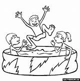 Free coloring pages  Coloring Swimming pools Pool sketch template
