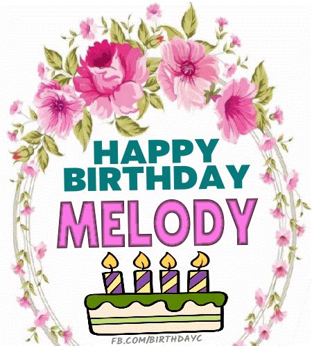 Happy Birthday MELODY gif | Birthday Greeting | birthday.kim